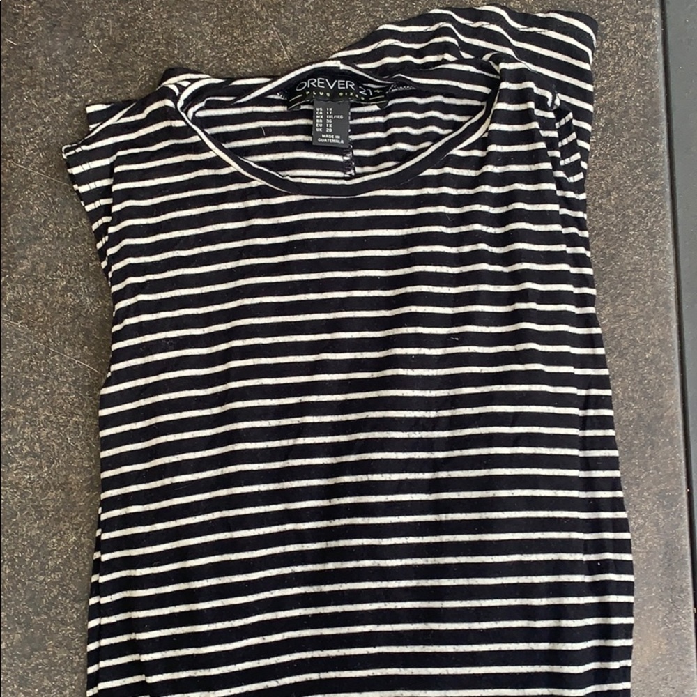 F21 stripe tshirt dress
